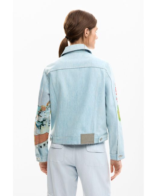Desigual Blue Amalfi Denim Jacket, Cotton