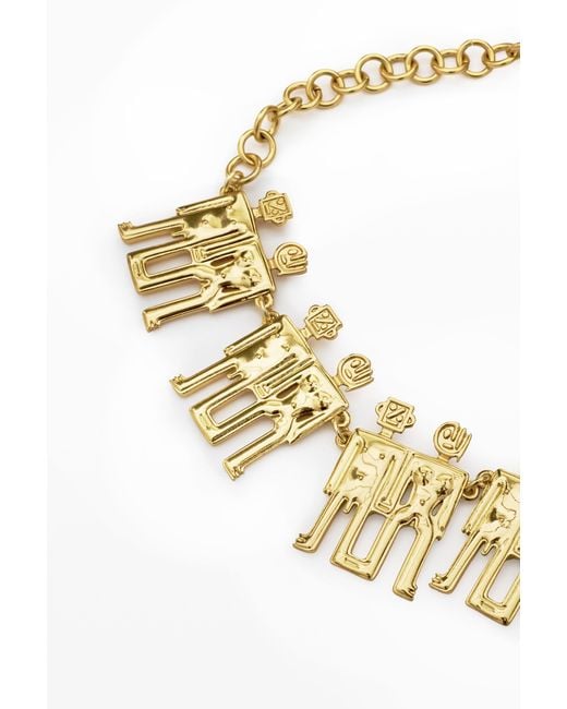 Desigual Metallic Long Robots Zalio Necklace