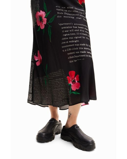 Desigual Black Chunky Leather Clogs, Cow Leather