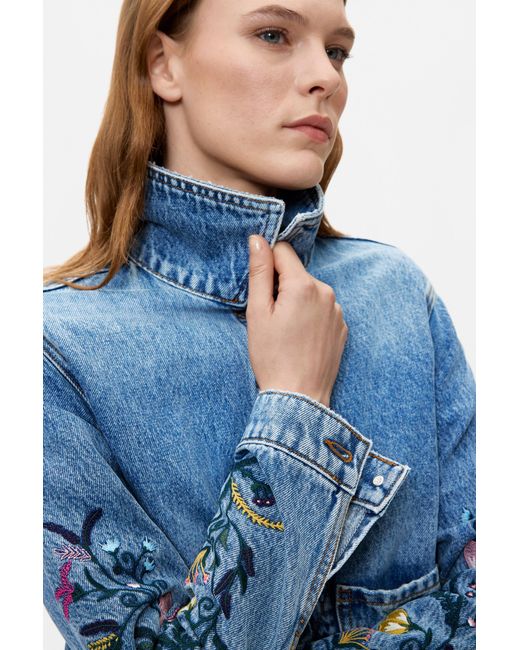 Desigual Blue Denim Jacket 100% Cotton, Cotton