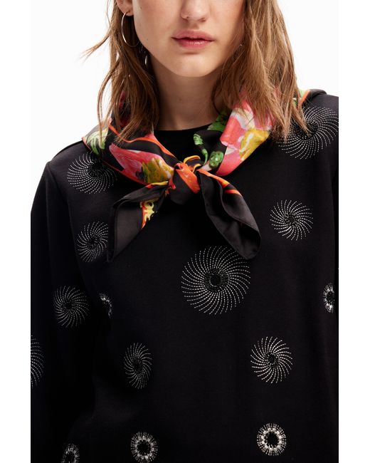 Desigual Black Silky Scarves