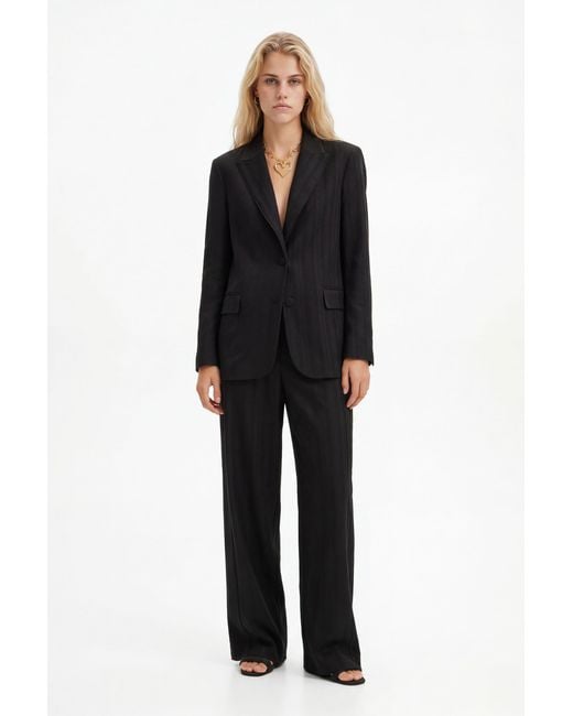 Desigual Black Straight Textured Blazer