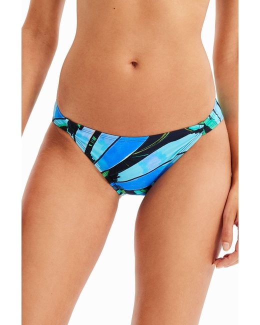 Desigual Blue Tropical Bikini Bottoms