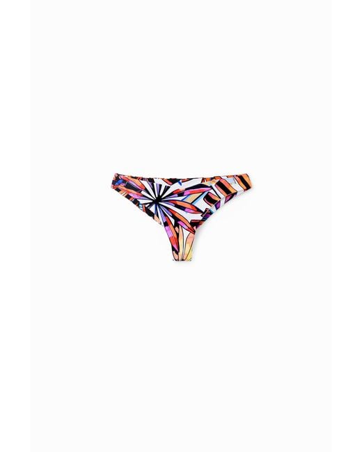 Desigual White Tropical Bikini Bottoms