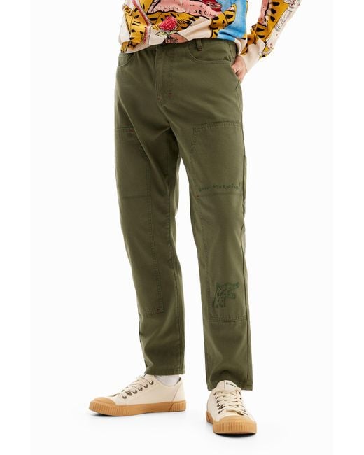 Pant_Ricks Pants Desigual de hombre de color Green