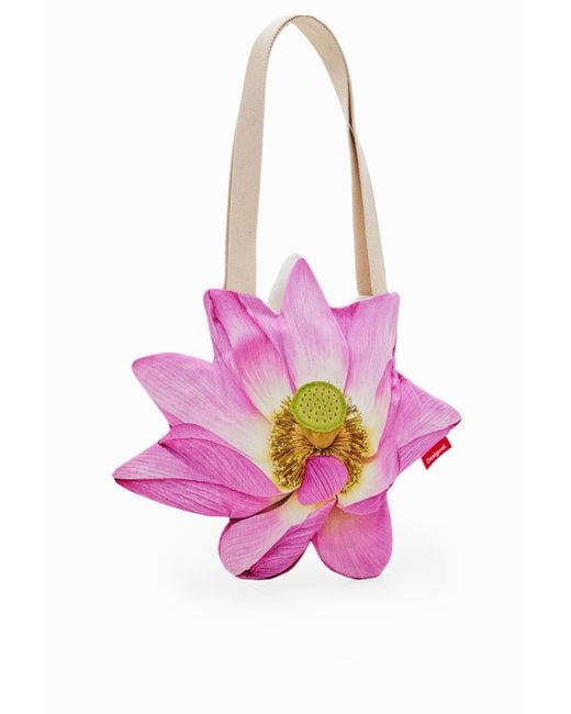 Desigual Pink Tyler Mcgillivary Water Lily Tote Bag