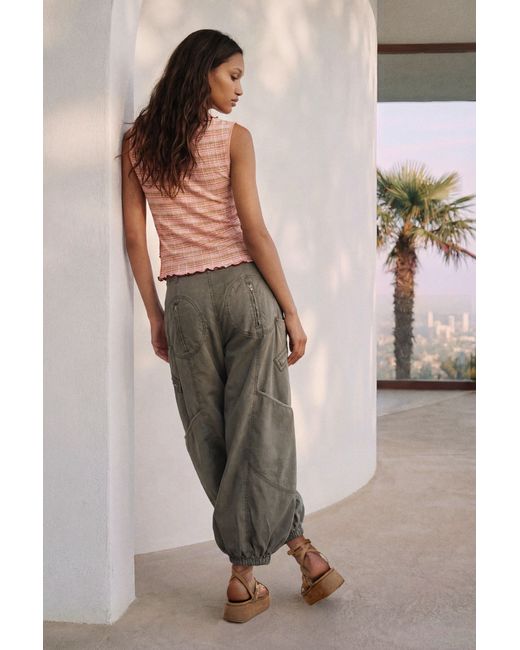 Desigual Green Fluid Cargo Pants, Cotton