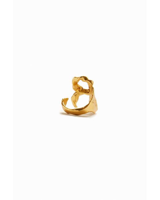 Desigual Metallic Zalio Plated Letter R Ring