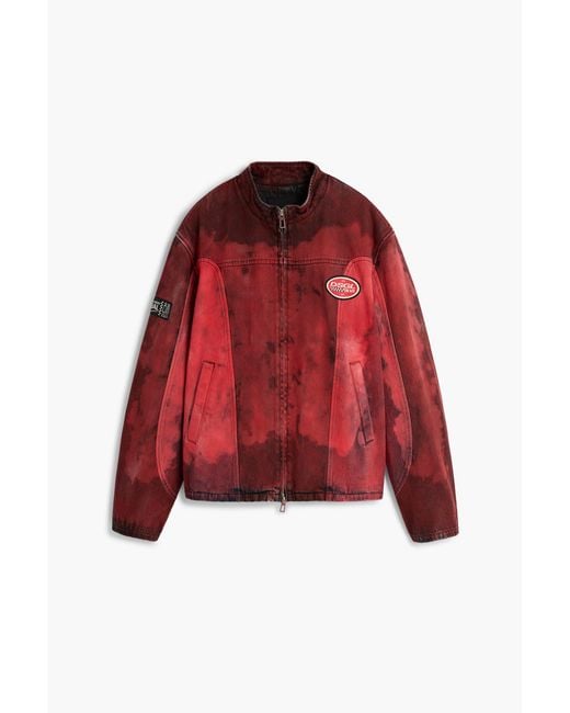Desigual Red Two-Tone Racing Jacket, Cotton for men