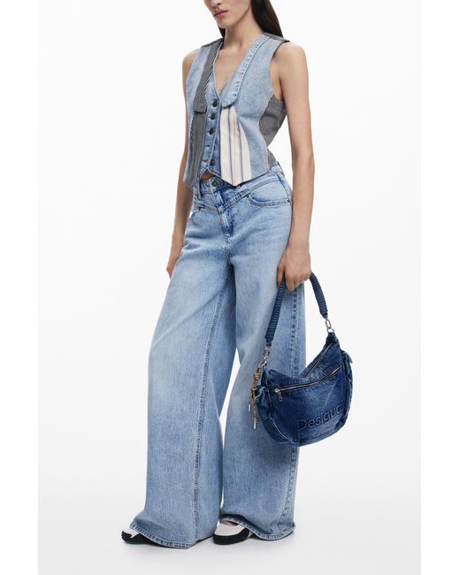 Desigual Blue Medium Denim Bag, Cotton