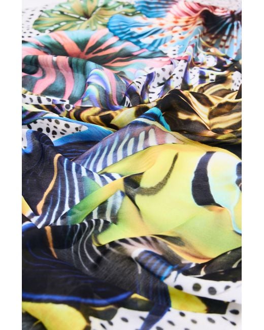 Desigual White Scarf Designed By Mr. Christian Lacroix