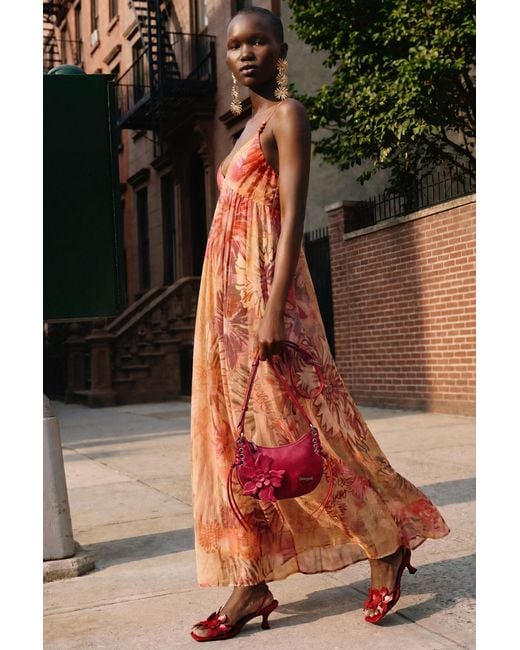 Desigual Black Printed Long Dress, Polyester