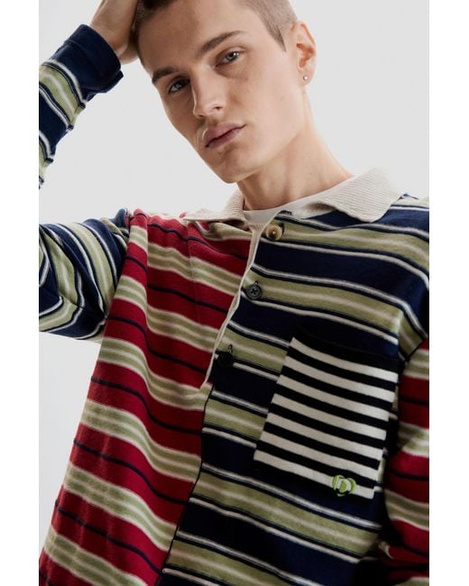 Desigual Red Striped Sweater, Cotton for men