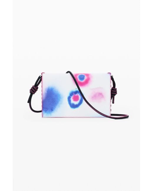 Desigual Red Medium Crossbody Wallet With Stitching, Polyurethane
