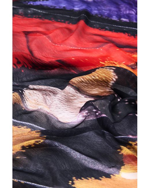 Desigual White Butterfly Scarf