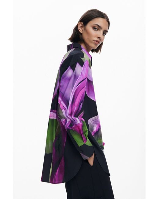 Desigual Purple Shirt Designed By Mr. Christian Lacroix