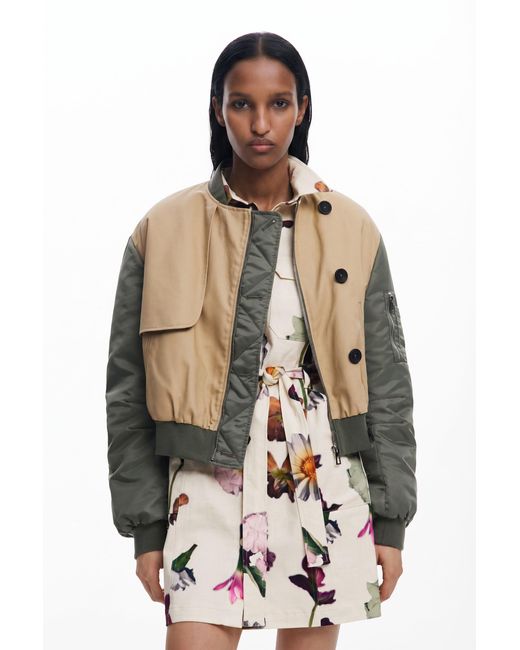 Desigual Brown Combined Trench Bomber