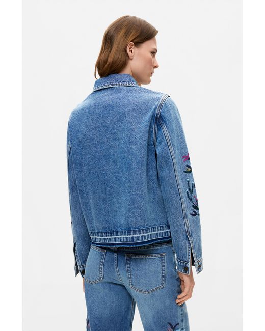 Desigual Blue Denim Jacket 100% Cotton, Cotton