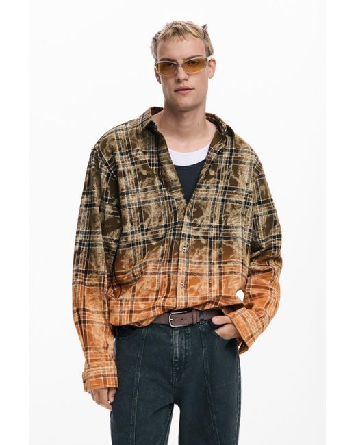 Desigual Langarmhemd Mit Farbverlauf in Green für Herren