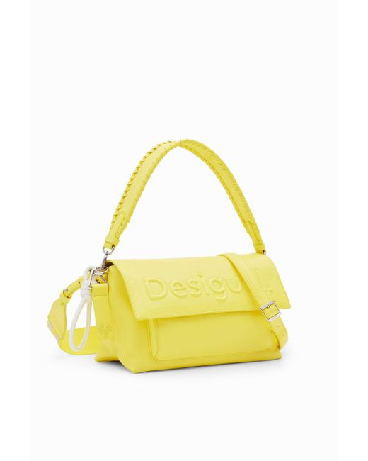 Desigual Yellow M Logo Crossbody Bag