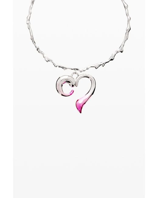 Desigual Brown Heart Pendant Zalio