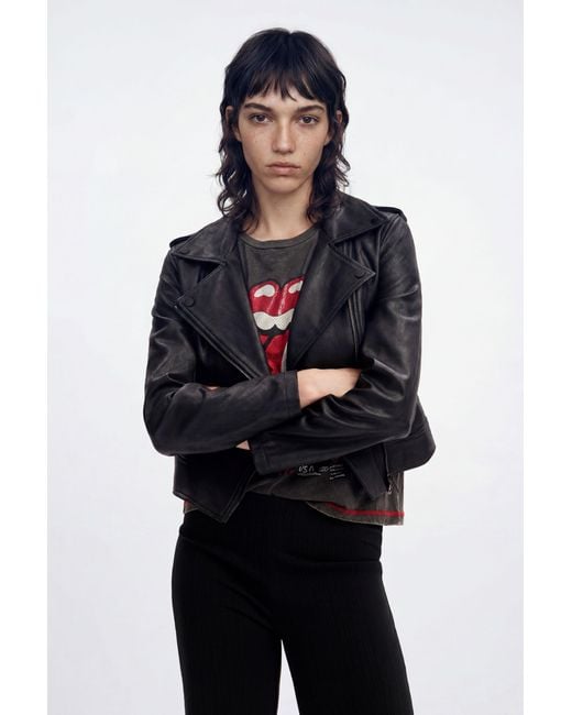 Desigual Black Slim Biker Jacket