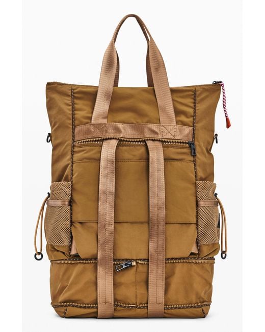 Desigual Natural Large Nylon Backpack, Polyester