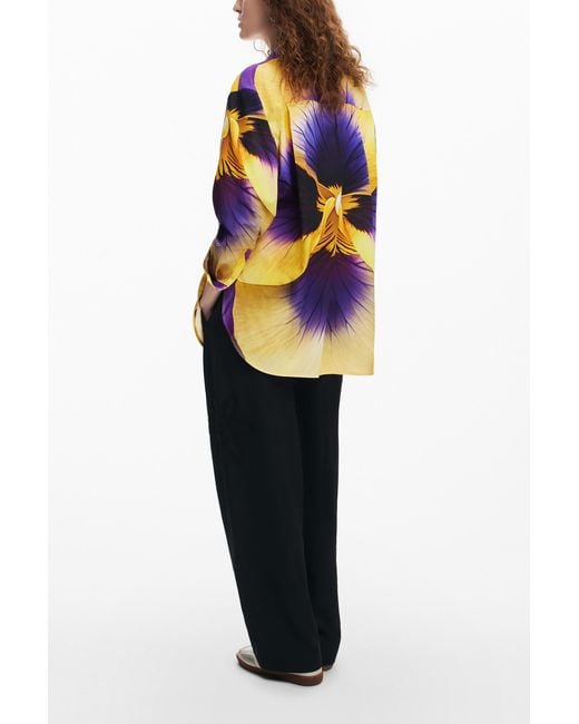 Desigual White Lilium Shirt M Christian Lacroix