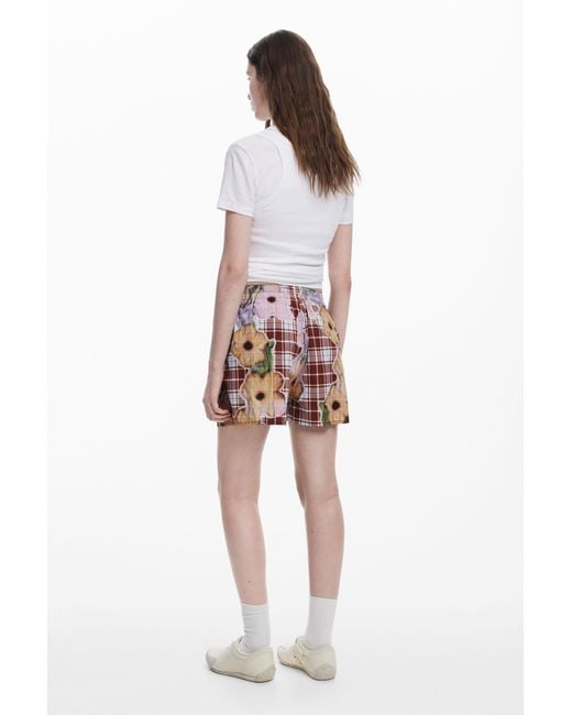 Desigual Red Collina Strada Boxer Bermuda, Cotton
