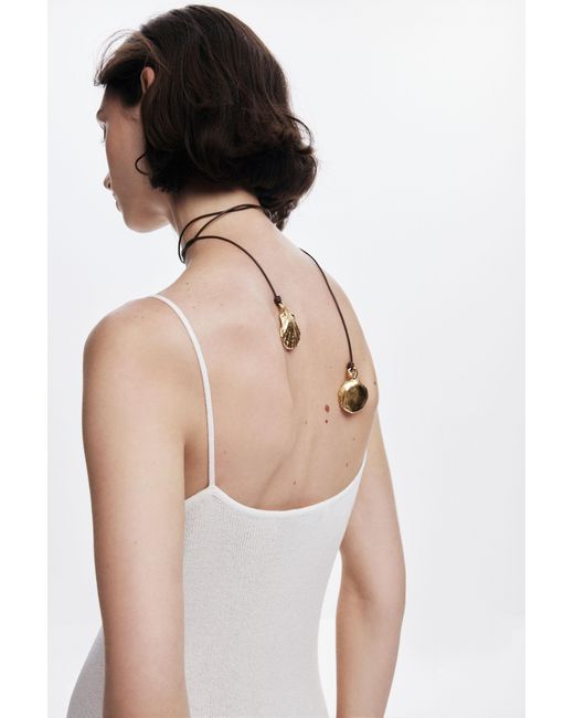 Desigual Black Multi-Position-Plated Pendant With Leather Cord Zalio