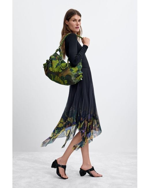 Desigual Green Large Printed Bag M C Lacroix