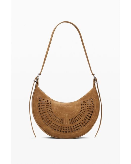 Desigual White Mittelgroße Tasche Mit Durchbruchmuster