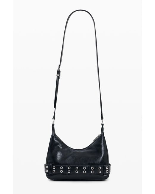 Desigual Black Buckle Charm Bag, Polyurethane
