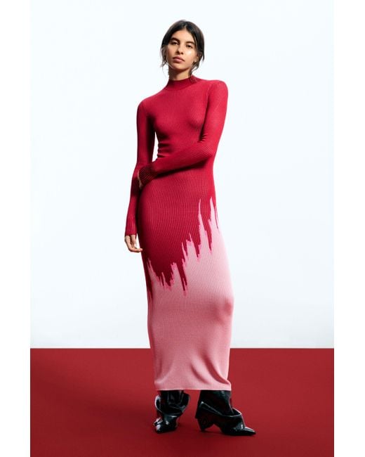 Robe En Maille Egonlab Desigual en coloris Red