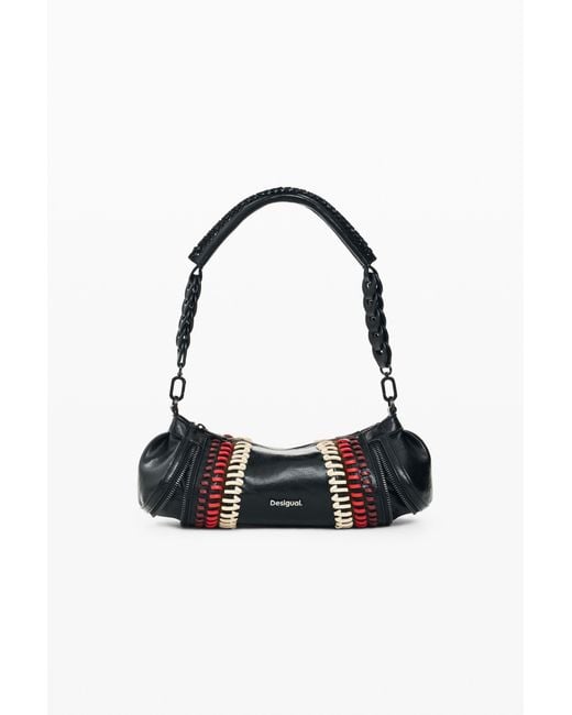 Desigual White Medium Quilted Bag, Polyurethane