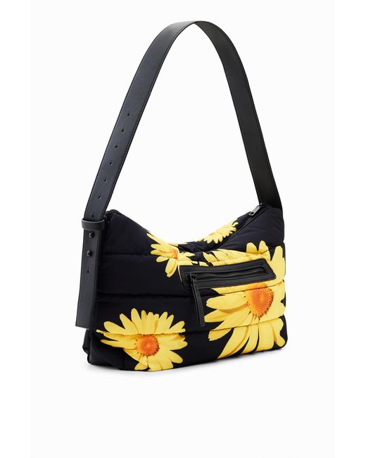 Desigual Black M. Christian Lacroix Large Floral Crossbody Bag, Polyester