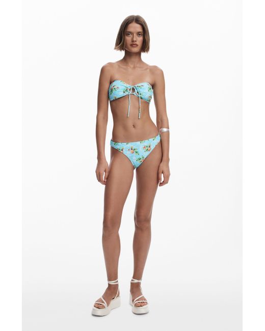 Top Bikini Piñas Desigual de color Red