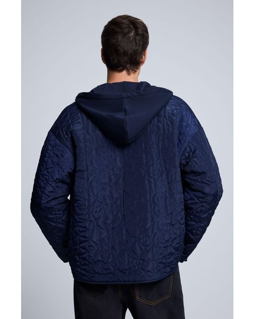 Desigual Gray Reversible Hooded Jacket for men