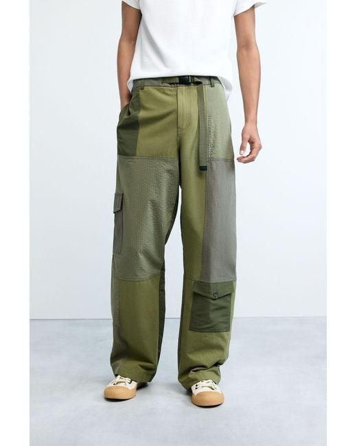 Desigual Green Military Long Pants for men