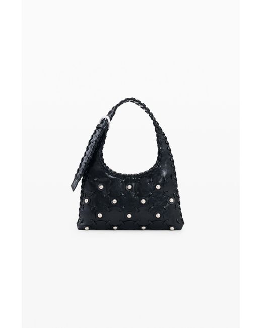 Desigual Black Studded Faux Leather Bag, Polyurethane