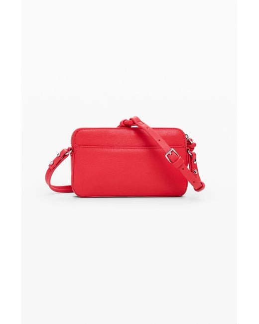 Desigual Red Medium Crossbody Wallet With Logo, Polyurethane