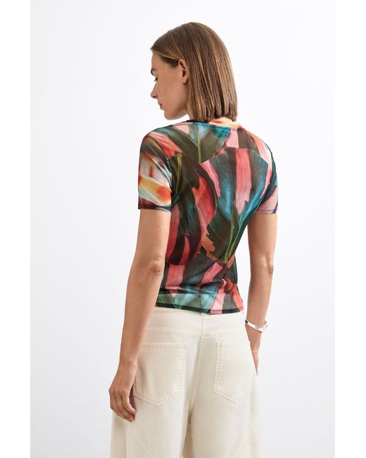 Desigual Black T-Shirt Designed By Mr. Christian Lacroix, Polyester