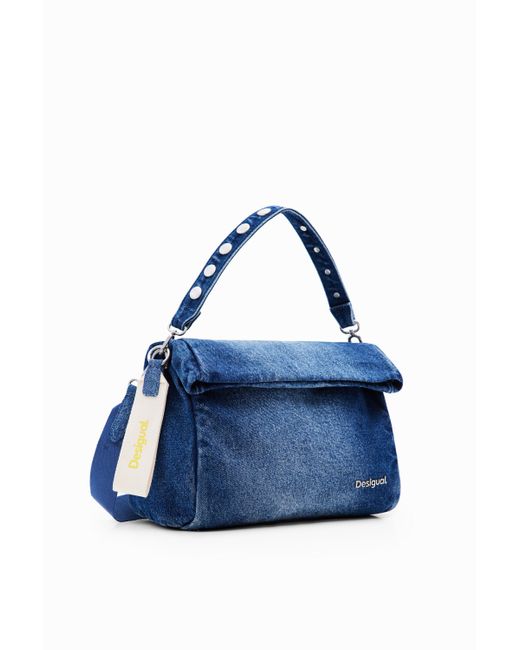 Desigual Blue M Multi-position Denim Bag