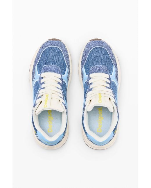 Desigual Blue Combined Runner Sneakers