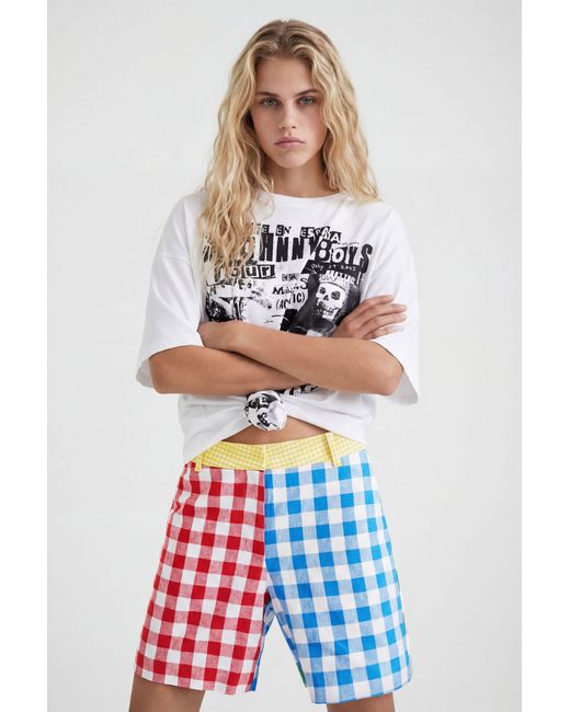 Desigual Multicolor Johnson Hartig Check Shorts