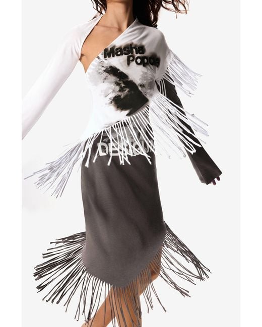 Desigual White Asymmetric Dress Masha Popova