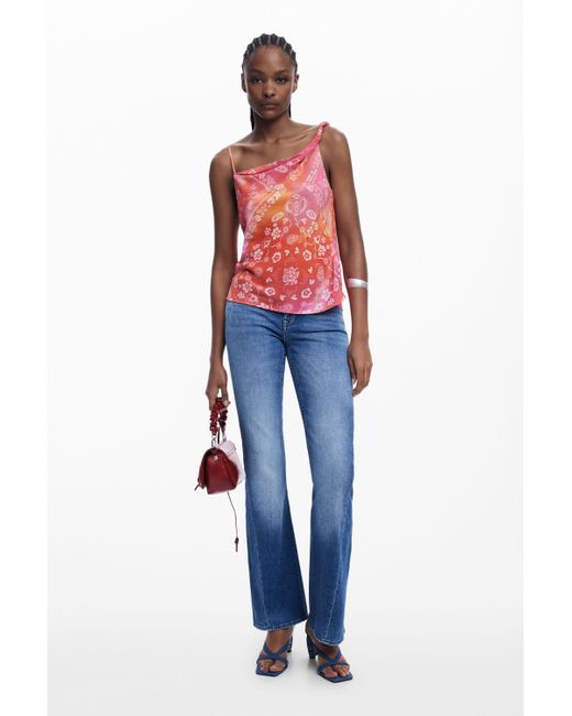 Desigual Flared Jeans With Twisted Seam