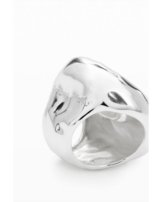 Desigual White Spiral Ring Zalio
