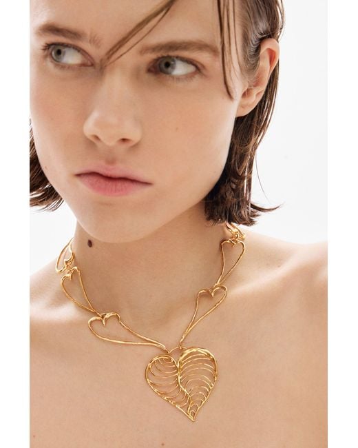 Desigual Natural Zalio-Plated Heart Necklace
