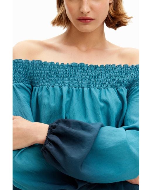 Desigual Blue Short Bandeau Dress